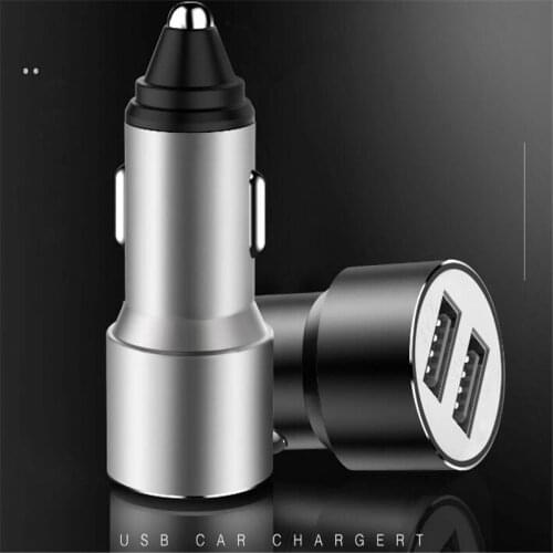 100pcs Car USB Charger Mobile Phone Charger 2 Port USB Fast Car Charger for iPhone Samsung Tablet Car-Charger