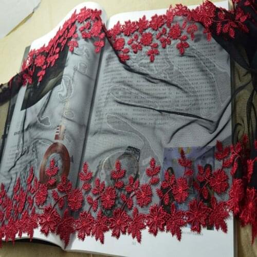 4Meters Fashion DIY Handmade Hair Decoration Black Mesh Tulle Lace Trimmings Bilateral Fabric Wedding Dress Skirt Accessories