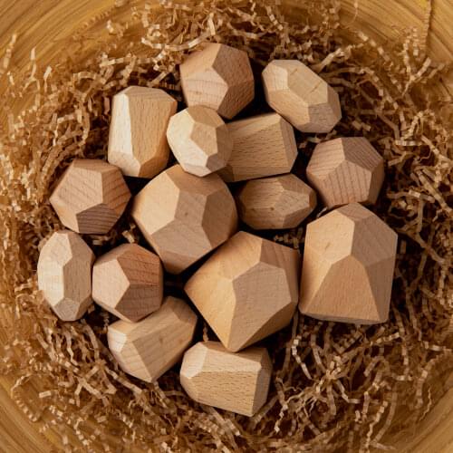 7/15Pcs/set Kids Log Wooden Stones Creative Doodle Game Jenga Set Balancing Building Blocks Montessori Educational Toy