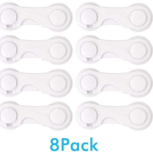 6Pcs Baby Safety Lock Set Child Protection on the Wardrobe, Sliding Door Blocker, Infant Cabinet Drawer Locks & Straps