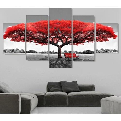 5D DIY diamond painting Tree Multi-picture Combination Diamond embroidery Landscape Mosaic Picture of Rhinestones Decor Home