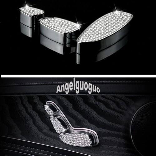 Angelguoguo 6PCS/SET for 2015 Mercedes-Benz C GLC C180L/C200L/GLC260 Class Auto Seat adjustment button switch trim