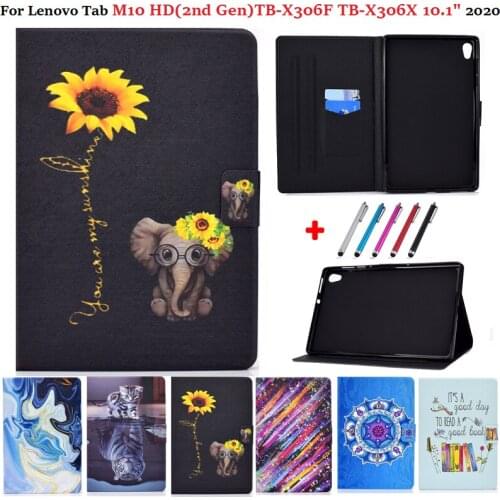 Case For Lenovo Tab M10 HD Gen 2 nd Tablet 10.1 Magnetic Protective Shell For Funda Lenovo tb X306f tab m10 hd 2nd gen Cover Pen