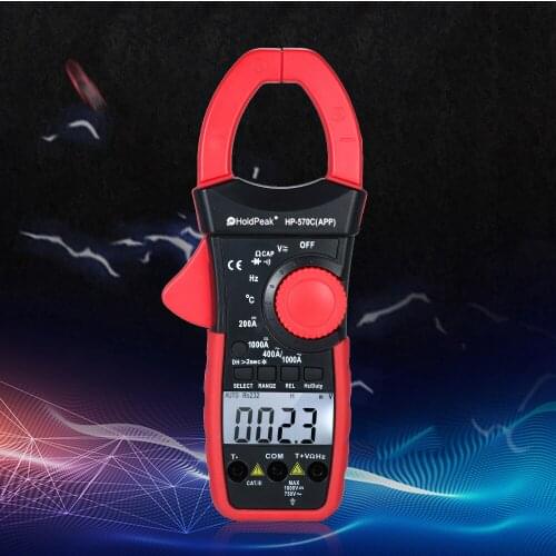 HoldPeak Digital Clamp Multimeter Auto Range BT Clamp Meter AC/DC Current Amperage Voltage Resistance Electrical Tester Meter