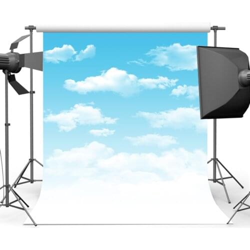 Blue Sky Backdrops White Cloud Newborn Backgrounds Baby Shower Party Backdrop Photography L-261