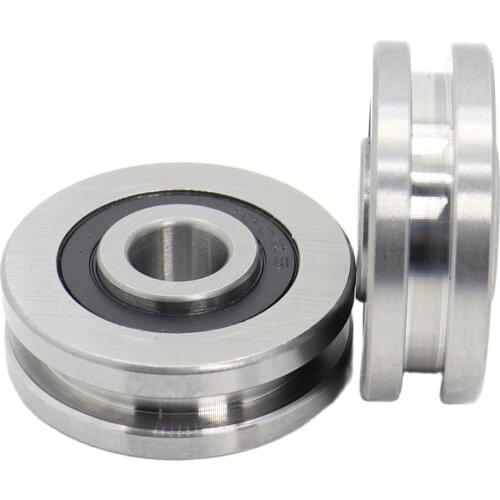 H Groove Bearing ( 2PCS ) 10*37*12*14 mm Steel Bearing Rollers H2/2 H3/2 H4/2 H4/3 Slide Guide Bearings U Wheel Pulley