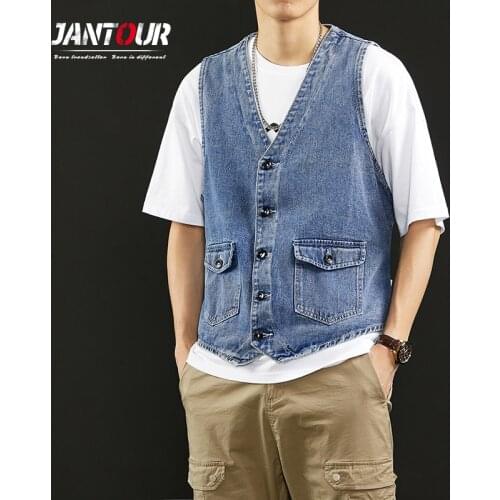 Мужские модные жилеты JANTOUR China At AliExpress