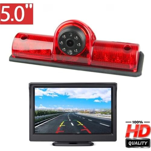 HD 720P Misayaee Brake Light Camera+5'' monitor for Nissan NV Passenger Cargo Van 2009-2019 Night Vision Camera Rear View Camera