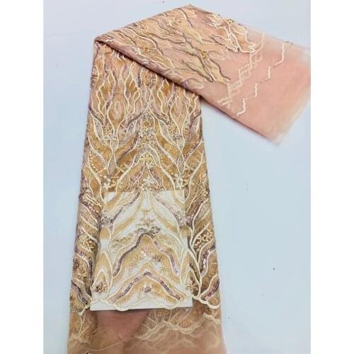 Beautiful little flower sequins, high-quality embroidery, African lace fabric, suitable for ladies' fashion skirts