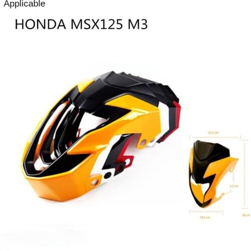 For Honda Msx125 Windshield Head Cover M3 Front Windshield Wangjiang Big Doll Ranger Front Guide Protection Cover