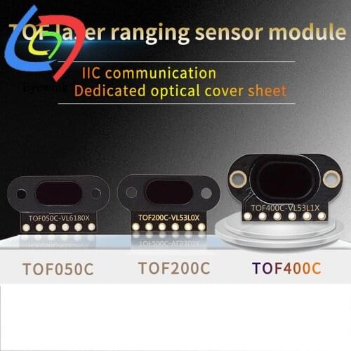 TOF050C 200C 400C laser ranging sensor module TOF time-of-flight distance IIC output for arduino VL6180 VL53L0X VL53L1X