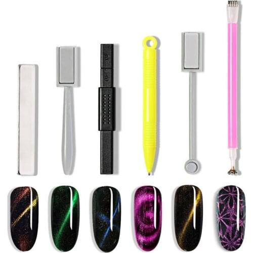 Cat Eye Magnetic Stick Magnet Plate Magnet Set For Cat Eye Effect Cat Eye Magnetic Gel Nail Polish Art Tool For Salon Home DIY