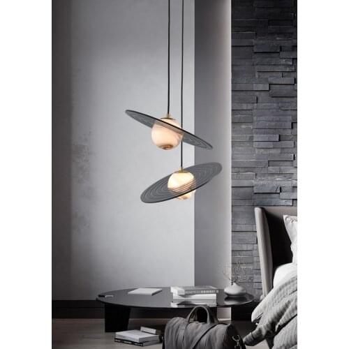 Postmodern minimalist planetary dining room chandelier Nordic personality bedroom hotel creative planet bedside lamp