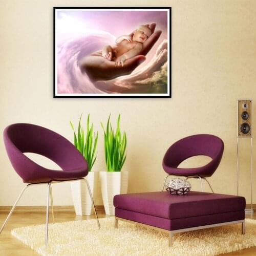 Household Decorative Creative Design Supplies Round Diamond Painting Underwater Portrait Cross Stitch Needlework 5D Mosaic Kit