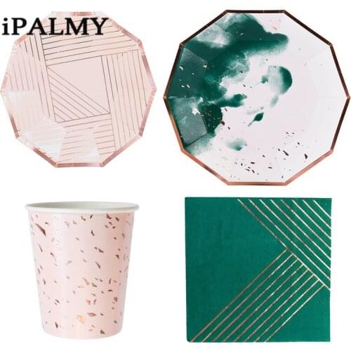 Disposable Tableware Gold Party Charger Paper Plate for Wedding/Birthday/Baby Shower Parties