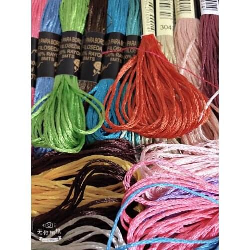 Oneroom 50Colors silk cotton Similar DMC Cross Stitch Cotton Embroidery Thread Floss Sewing Skeins Craft DIY embroidery threads