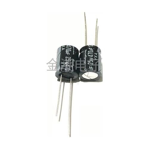 Original new 100% 25V470UF 10X12.5 25YXA470MEFC 470UF 25V aluminum electrolytic capacitor (Inductor)