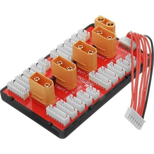 PG Parallel Charging Board XT90 Plug Supports 4 Packs 2-6S 2-8S Lipo Battery For RC Models Multicopter Spare Part Accessories