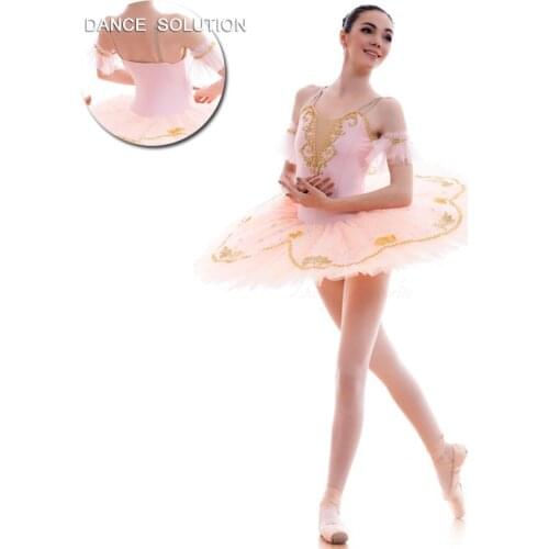 Peach Color Standard Size Pre-Professional Ballet Dance Tutu Dress for Performance BLL020