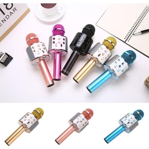 Portable Wireless Karaoke Microphone Bluetooth Handheld Professional Speaker Home KTV Player With Battery Hot Creative Gift