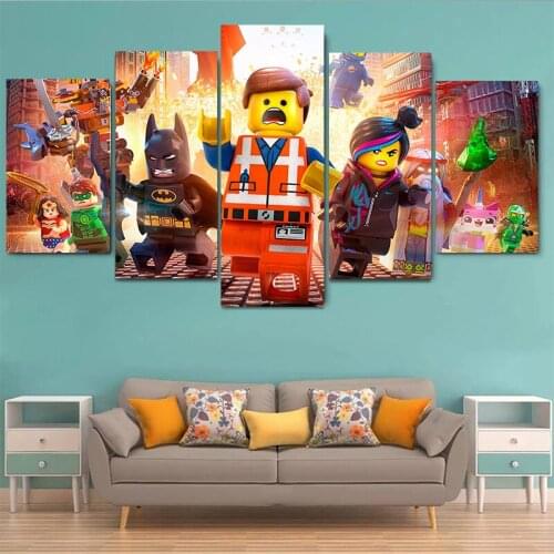 Marvel Poster 5 Piece Wall Print Nursey Wall Decoraion Cartoon Batman Art Canvas Painting Cuadros Picture for Home Decor