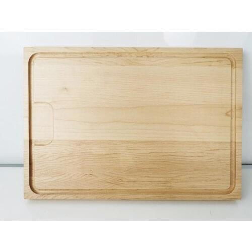 Organic Maple Wood Cutting Board with Juice Groove - Best Kitchen Chopping Board for Meat (Butcher Block) Cheese and Vegetables