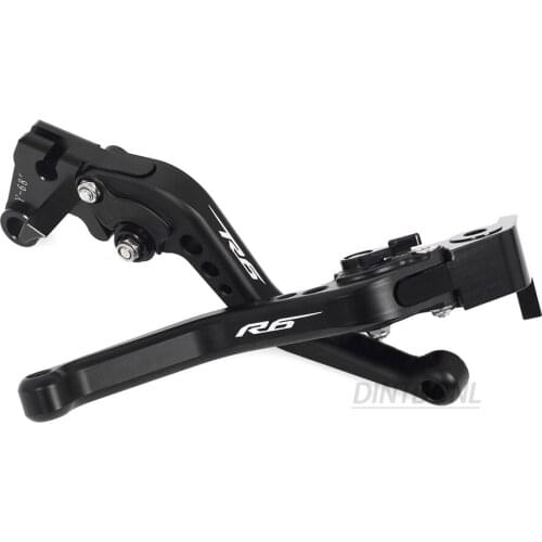 R6 Logo Short Clutch Brake Levers For YAMAHA YZF R6 1999-2021 YZFR6 2004 2006 2020 Motorcycle Accessories Adjustable CNC Handles