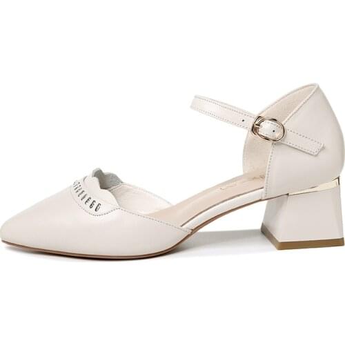 Baotou Thick-Heeled Sandals, Flat Buckle Solid Color WomenS Shoes, Waterproof Platform WomenS Shoes