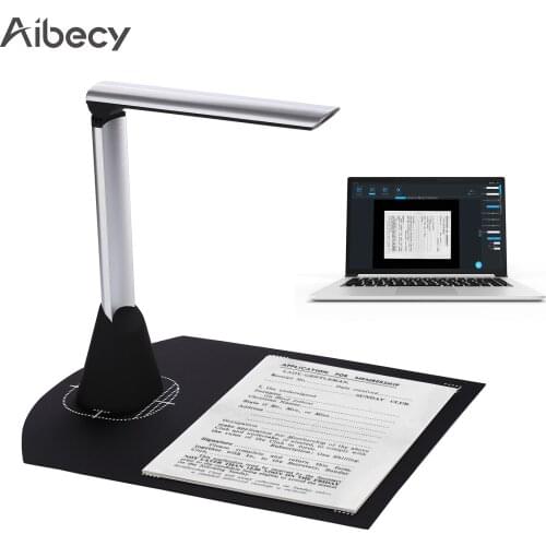 Aibecy BK34 Document Camera Scanner 5 Mega-Pixel HD A4 Capture Size LED Light & Software for Online Distance Learning Education