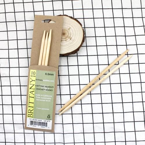 BRITTANY Birch 19cm(7.5 inch) Double Pointed Needles DIY knitting needles