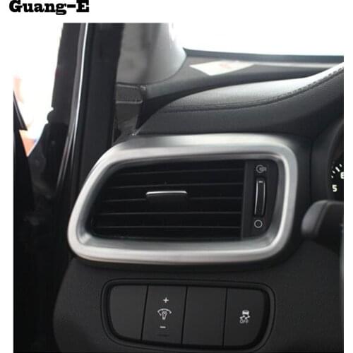 Car Styling Switch Vent Outlet(Right+Left)Air Condition Panel Control Trim Frame Lamp 2pcs For Kia Sorento L 2015 2016 2017