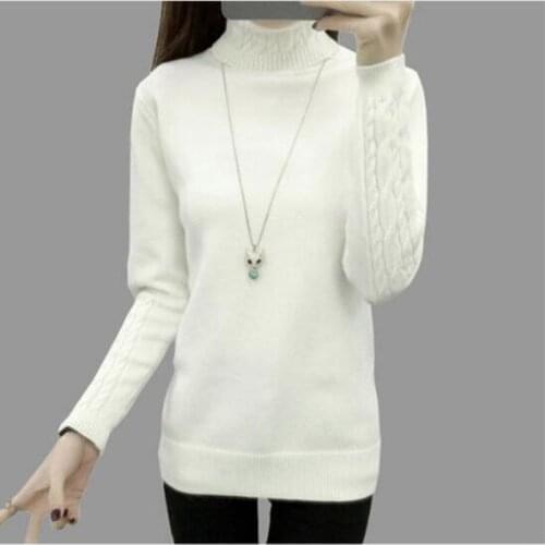 Women Turtleneck Winter Sweater Womens 2019 Long Sleeve Knitted Women Sweaters And Pullovers Female Jumper Tricot Tops QH0760
