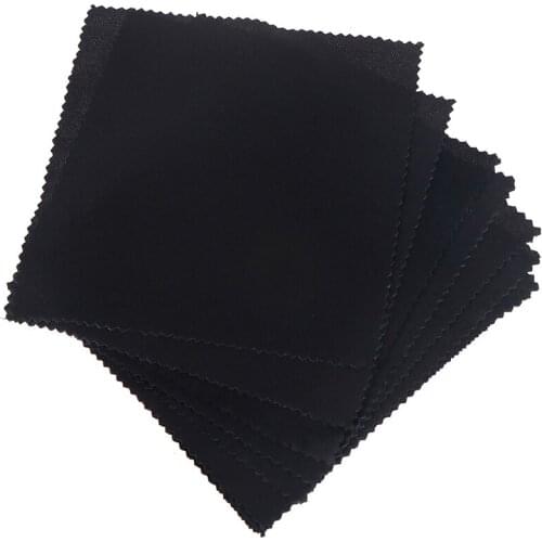 10pcs Microfiber Glasses Eyeglasses Cleaner Cloth Tablets LCD Screen Accessory black