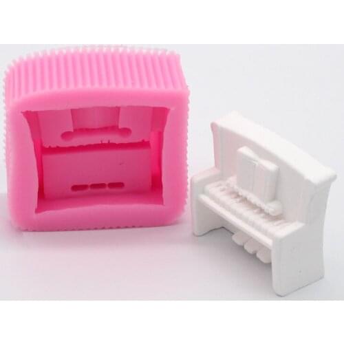 3D Piano Silicone Mold Cake Decorating Fondant Mold Sugarcraft Icing Chocolate Push Molds Baking Tools For Cakes