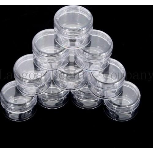 3g Clear Nail Art Decorations Packing Container,Nail Jewelry,Nail Art Decorations Mini Sample Containers, Cosmetic Cream Jars