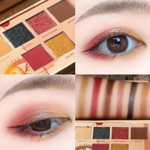 6 Colors Sunset Afterglow Eyeshadow Pearlescent Matte Eyeshadow Palette