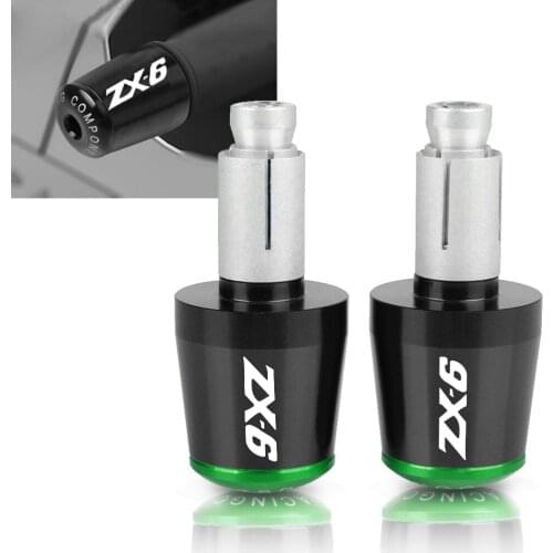 7/8" Motorcycle Accessories Handlebars Bar Ends Grips Slider For Kawasaki Ninja ZX-6R ZX600 1998-2011 ZX6R ZX 6R ZX-6 600 1999