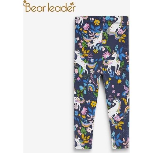 Bear Leader Kids Girls Leggings New Fashion Infant Baby Cartoon Print Pants Toddler Lovely Casual Leggings Children Warm Suits