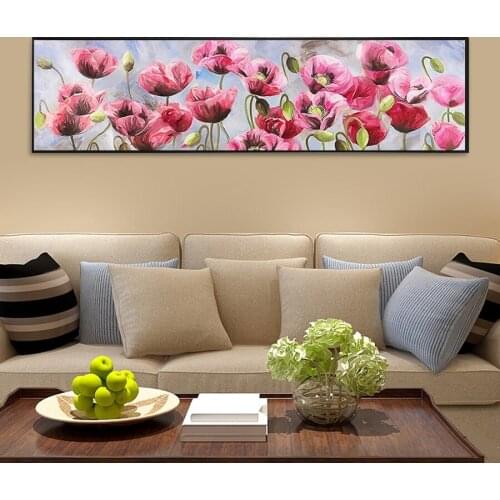 Large DIY Diamond Embroidery Sale Poppy flower Full Square round Drills Diamond Mosaic Beadwork 5d Diamond Painting Stones