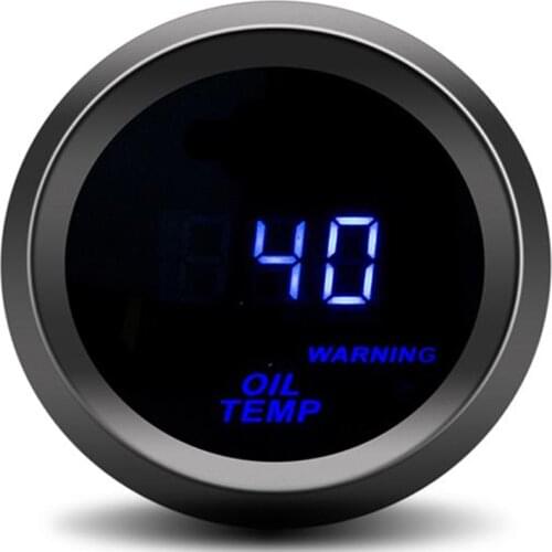Digital Oil Temp gauge 2" 52mm 40-150 Celsius Oil temperature gauge Blue LED with sensor temperatura Auto car meter racing