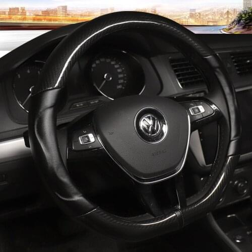 D Shape Car Steering Wheel Cover PU Leather For Nissan Qashqai J11 Nissan X-trail T32 Golf 7 Tiguan 2019 2020 Kia Optima K5 2021