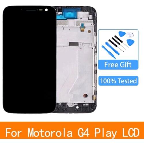 For Motorola G4 Play LCD DisplayTouch Screen Digitizer Assembly For Moto G4 Play XT1601 XT1602 XT1603 XT1604 LCD With Frame