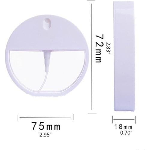 Travel Perfume Spray Bottles Plastic Refillable Fine Mist Spray Portable Flat Shape Atomizer Pump Applicator