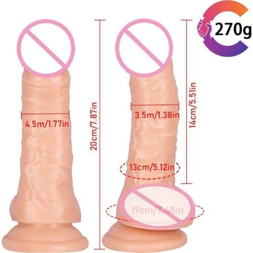 7.87 Inch Super Huge Dildo Realistic Skin Feeling Penis Suction Cup Dildos Sex Toy for Woman