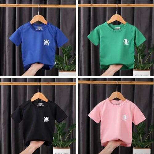 Short Sleeve T-shirt Kids Clothes Boys Summer Sport T Shirt Big Girls Single One Piece Tops 5 6 7 Years Old Baby New Tshirt