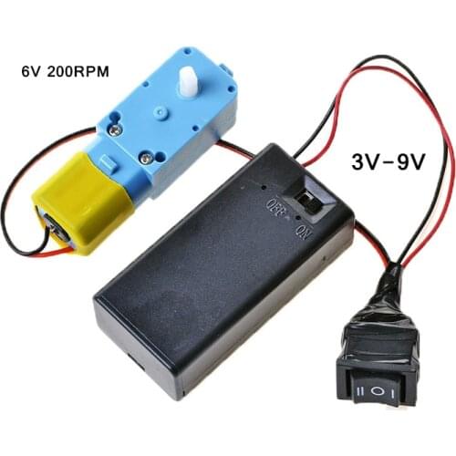 TT DC Gear Motor SET CW CCW Switch Power Supply Governor Reduction gearbox DIY Curtain Model Car