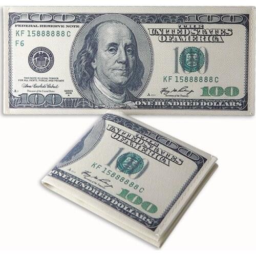 Cute 100 US Dollar Money Purse New Design Novelty Funny Gift Boys Child Young Male Men Wallet Women Coin Pouch Purse Kids