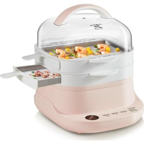 Mini Intestinal Powder Machine Household Electric Steamer Drawer Type Multifunctional Steam Pot Steamed Sausage Steamer 3L