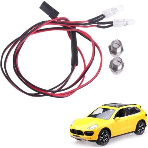 2-LED 5MM LED Light Set Super White Headlight For RC Car Tank Crawler HSP F1CB