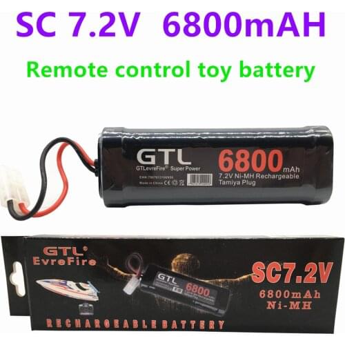 2021 SC 7.2v 6800mAh NI-MH Battery Pack Suitable for Airplanes, Helicopters, Yachts and Tanks All Kinds of Remote Control Toys